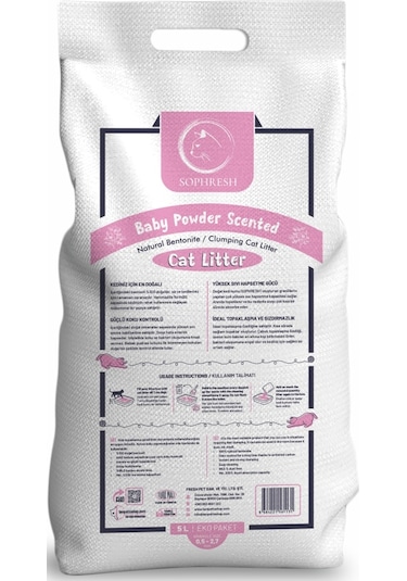 Sophresh Bs250 Bebek Pudrası Kedi Kumu Cat Litter 5 L