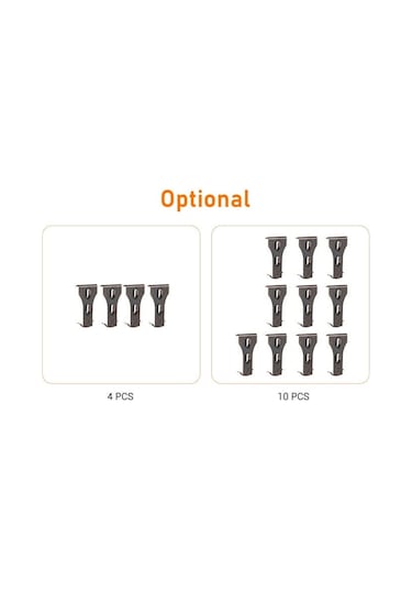 Moveevo 10 Adet Metal Tuğla Kanca Klipsi - Delme Yok, 60-70mm Uyumlu,节日/parti Dekorasyonları İçin Sık Tutucu仿古铜 Rengi