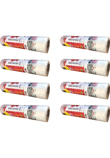 Self Plastik Kullanımlık Masa Örtüsü 100X120 - 8 Adet