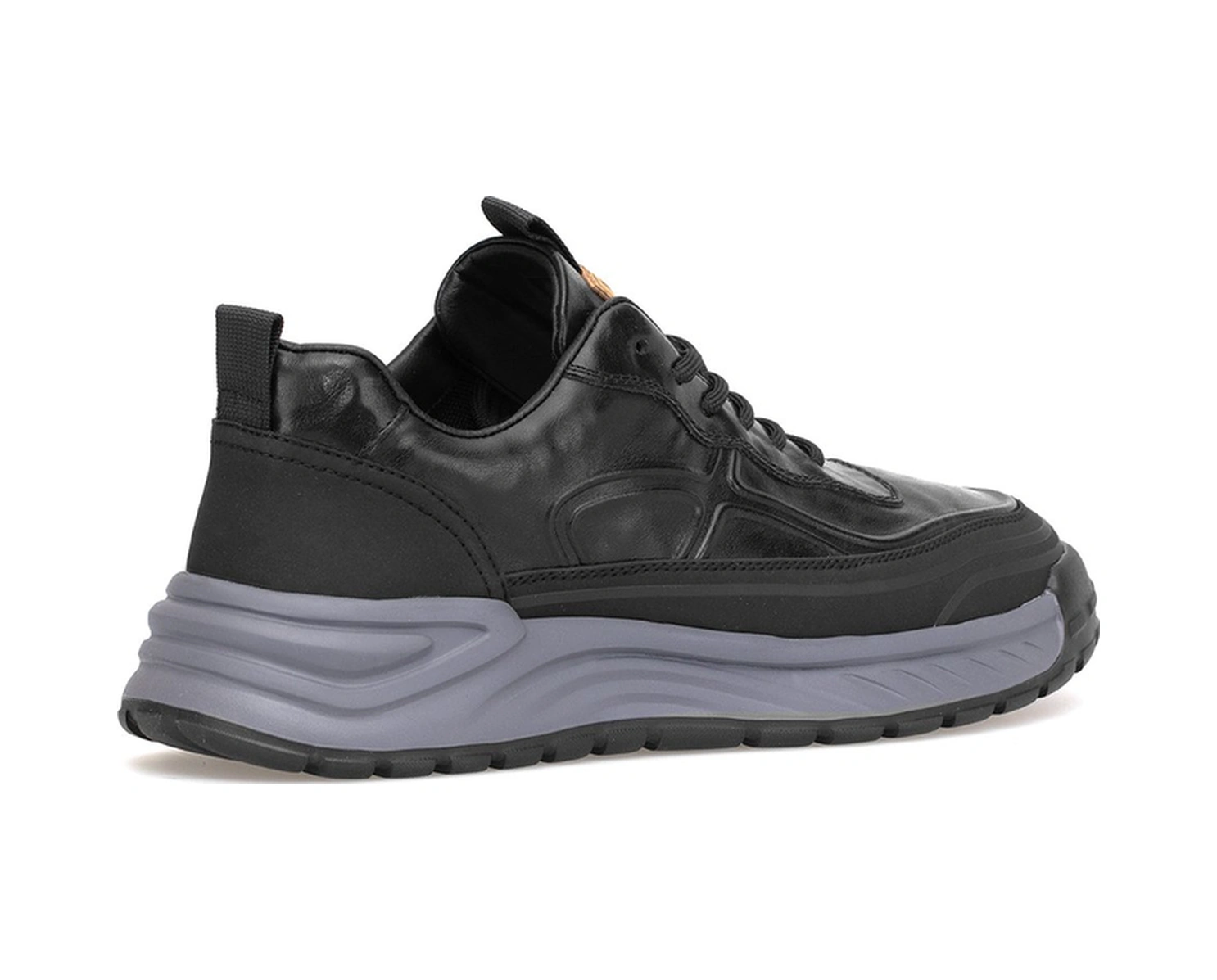 Guja 25k570-1 Erkek Hakiki Deri Klasik Sneaker Siyah Siyah