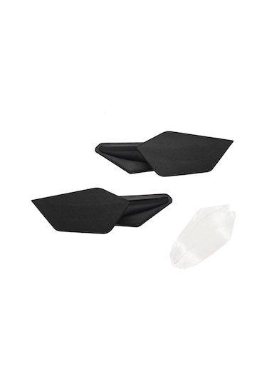 Geeroyoo Honda, Suzuki, Yamaha, Kawasaki, Bmw İçin Abs Malzeme Dinamik Kanatlar - Siyah Çift Paket