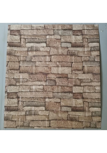 Nw46 Kahve Köpüğü Taş Kendinden Yapışkanlı Dekoratif Duvar Paneli (535049653)