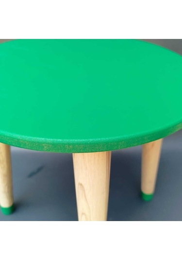 Na Neşeli Ahşap Yeşil Ahşap Çocuk Taburesi.çocuk Sandalyesi.çalışma Masası .renkli Çocuk Odası Sehpa Çiçeklik Yeşil