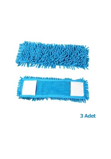 Cod Ex Mikrofiber Islak Kuru Nemli Makarna Şönil Palet Tablet Mop Yedeği 80 CM 3 Adet
