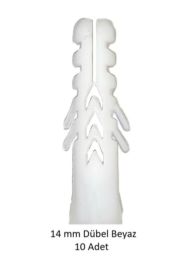 Dübel, 14 Mm Beyaz Dübel, 10 Adet