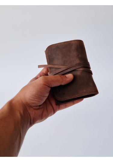 Küçük Tütün Kesesi Cüzdan Tütünlük Hakiki Deri