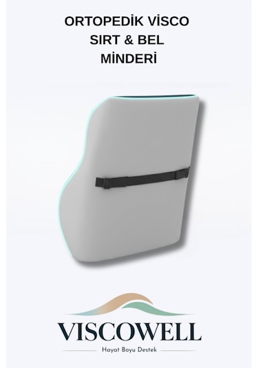 Ortopedik Visco Sırt & Bel Minderi Sırt Minderi Ortopedik Bel Minderi %100 Visco Destek Minder