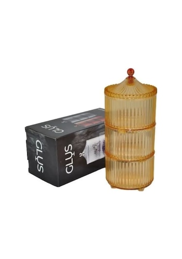 Lanus 3 Parça Small Küçük Drajelik Şekerlik Royaleks-emn3448 Renkli