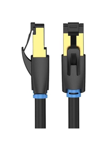 Pazly Ventıon Cat8 Ağ Kablosu 40gbps 2000mhz Sftp Çift Koruma Tam Bakır Altın Kaplı Rj45 Oyuncu İçin 1m İkabf