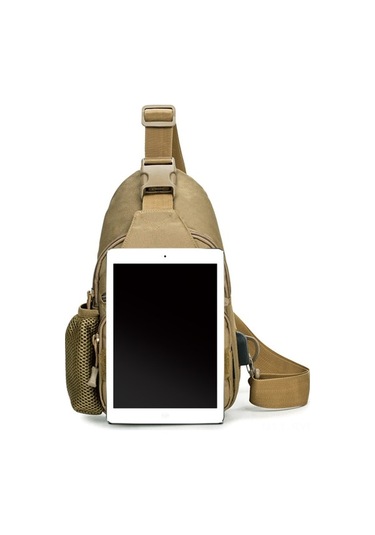 Tongxida Outdoor Askeri Çanta Su Geçirmez, Usb Portlu, Cepli, Tek Omuzlu Göğüs Çantası Model 2 Çok Renkli