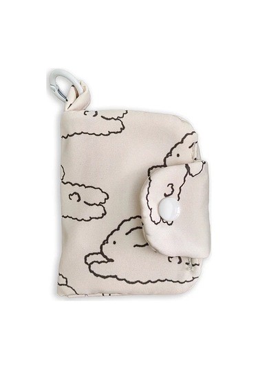 Elmpaly White Rabbit Papatya Baskılı Kartlık Asılı Aksesuarlı Mini Çanta