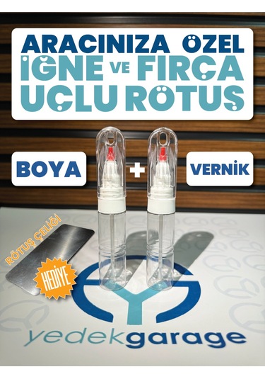 Nissan Micra Active Ay4 + Vernik Kırmızı Araç Rötuş Boyası İğne Ve Fırça Uçlu 25ml.