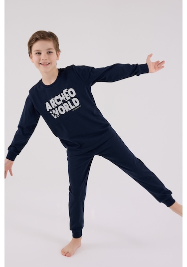 Rolypoly Erkek Çocuk Lacivert Pijama Takımı Rp3684-c-v2