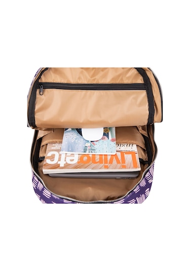 Bloominbag Harmony Hatchards 13-14 İnç Laptop / Macbook Sırt Çantası Mor - Beyaz