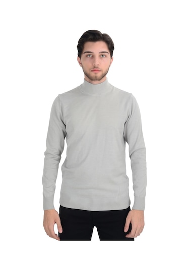 Cengiz İnler Yarım Balıkçı Düz Slim Erkek Triko