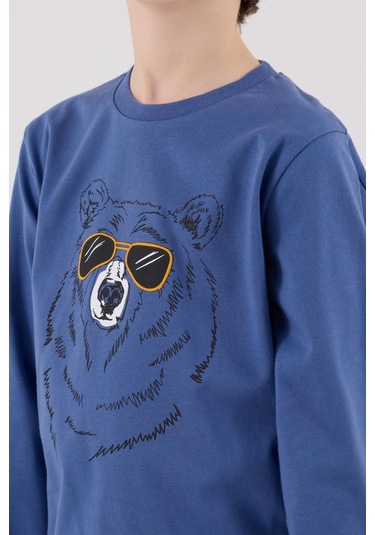 Rolypoly Erkek Çocuk Uzun Kol Pijama Takım Okyanus-1736 Mavi