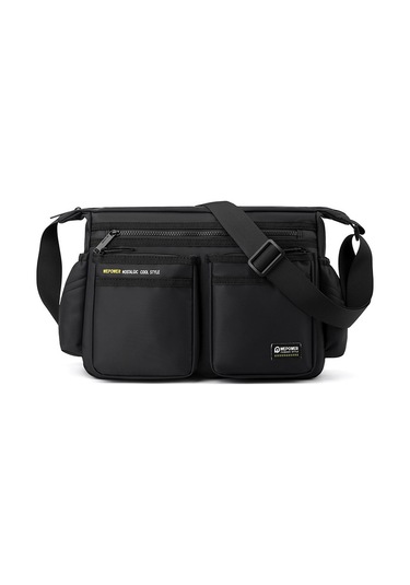 Erkekler İçin Şık Ve Fonksiyonel Seyahat Çantası - Geniş Kapasiteli Çapraz Askılı Spor Sırt Çantası Siyah