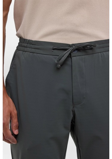 SÜVARİ Koyu Haki Slim Armürlü Jogger Pantolon