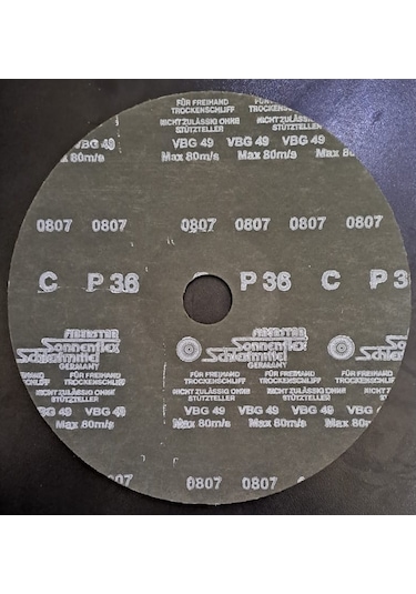180 lik P 36 kum disk zımpara ( FIBERSTAR GERMANY )