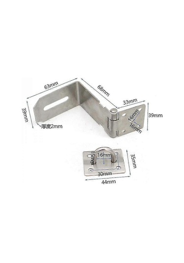 90 Derece Paslanmaz Çelik Kapı Mandalı, Asma Kilit İçin Dik Açılı Güvenlik Kilidi, Ağır Hizmet Tipi Kapı Tokası Nck