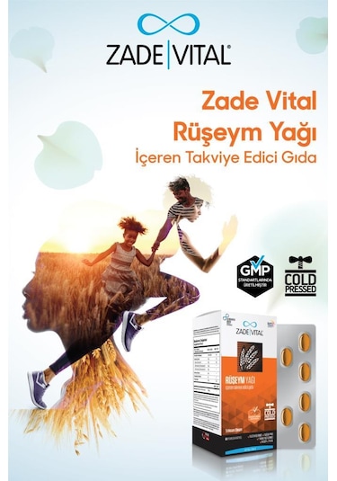 Zade Vital Ruşeym Yağı 500mg 60 Yumuşak Kapsül