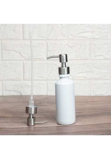 304 Paslanmaz Çelik El Sıvı Sabun Pompalı Dağıtıcı Kafa Memesi Banyo Mutfak İçin Köpük Sabun Şampuan Dispenseri Aksesuarları