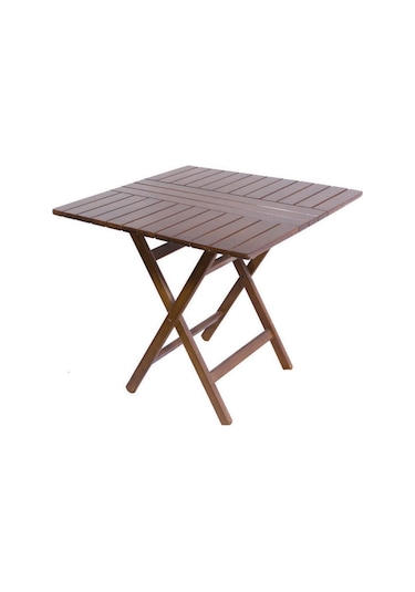 Bahçecimobilya Atina Katlanır Masa - Atina Masa 80X80 Ceviz