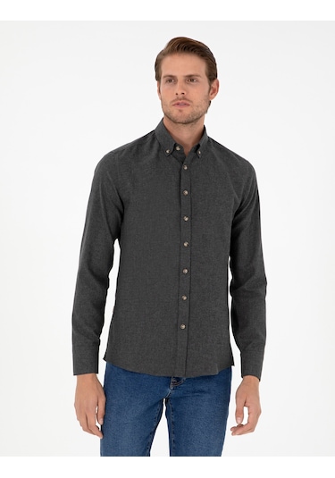 Pierre Cardin Erkek Antrasit Gömlek Desenli 50298570-vr006 Antrasit