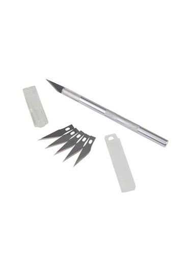 Bianyo. Kretuar Bıçağı. Metal Saplı. 5 Yedek Uçlu. Kretuar Seti.