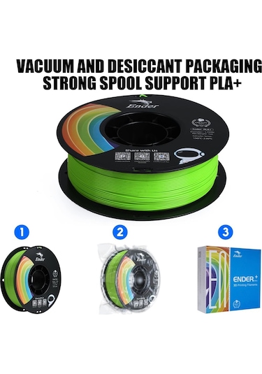 Creality Ender Pla+ Filament Elma Yeşili 1.75mm 1kg - Urhanshop Yetkili Satış