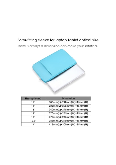Maiyame Mavi 15.6" Ultrabook Dizüstü Bilgisayar Tablet Kılıfı - Antistatik Köpük, Şok Emici, Cepli Ve Hafif Tasarım MAVİ