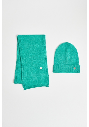 Ac&Co / Altınyıldız Classics Erkek Yesıl Atkı-Bere Set Yeşil