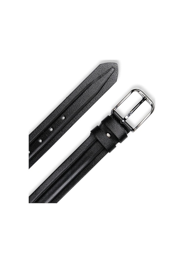 Mft Leather Hakiki Deri Erkek Kemer -tek Dikişli Manda - 4,5cm , Siyah 8571r Siyah