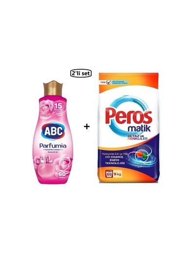 Abc Yumuşatıcı Romantik Gül Ve Peros Deterjan-- 2'li Set