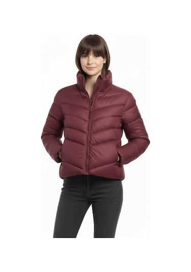 Jacqueline De Yong Fiona Life Short Kadın Bordo Dik Yaka Ceket Bordo