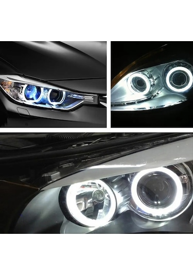 Mavi 110mm-60mm-120mm Araba Araç Evrensel Cob Led Halka Işık Far Lambası