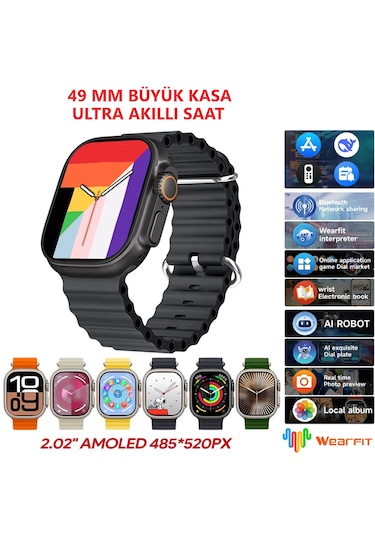 Vwar HK11 Pro Max Ultra Amoled 49 MM Akıllı Saat (İthalatçı Garantili)