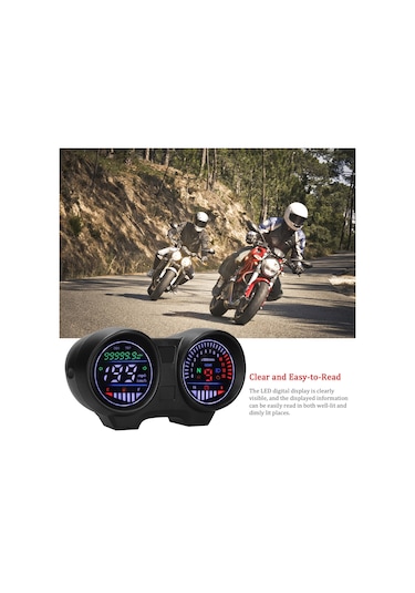 Hallow-led Motosiklet Hız Göstergesi Kilometre Sayacı 13000rpm Lmk00057
