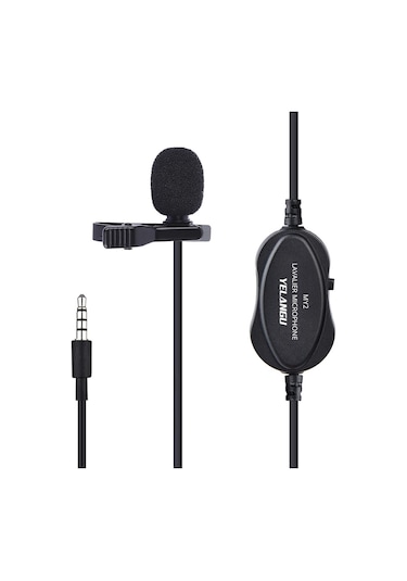 Yelangu My2 Usb Şarj Edilebilir Klipsli Mikrofon 3.5mm Adaptör Kondenser Mikro Telefon Kamera Çevrimiçi Toplantı Mikrofon 43764800