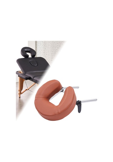 Suntek U Şeklinde Yastıklı Pu Deri Hafif Minderli Masaj Kırmızı Kahverengi