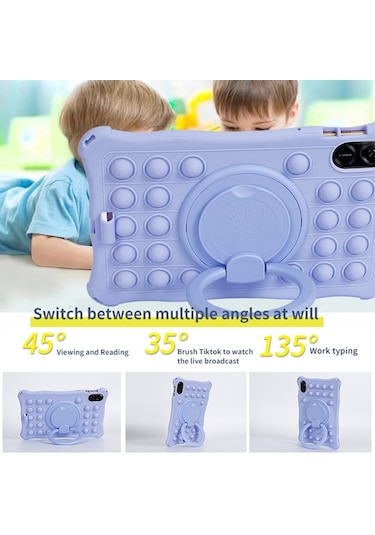 Butu Honor Uyumlu Pad X8 Pro / X9 Silikon + Pc Tablet Kılıfı 360 Derece Dönen Kickstand Koruyucu Kılıf
