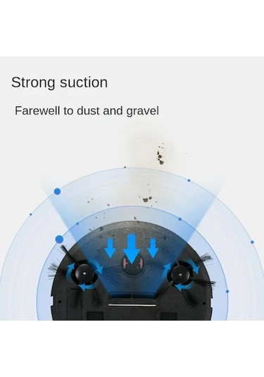 Kablosuz Akıllı Robot Süpürge Çok Fonksiyonlu Ultra Sessiz Beyaz
