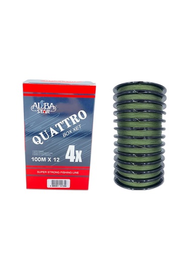 Albastar Quattro 4x İp Misina Green 0.18mm - 100m - 12li