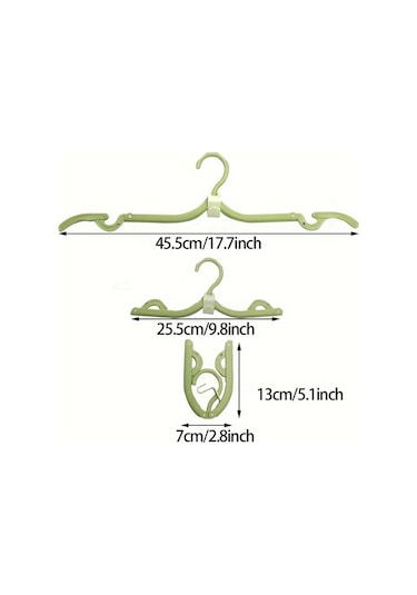 Willowhaven Kaymaz Oluklu 4'lü Katlanır Plastik Askı - Bule - Seyahat Ve Ev İçin Pratik Dolap Düzenleyici Mavi
