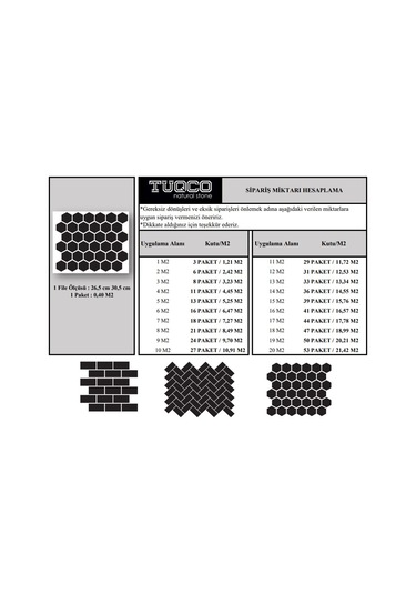 Tuqco Doğal Taş 2 Altıgen Myra Honlu Mermer Mozaik