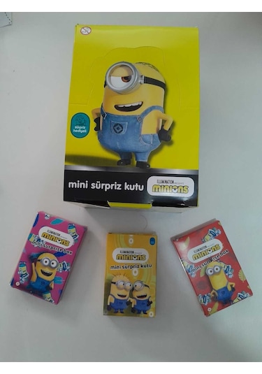 Hayal Sepeti Sevimli Minions Karakterli Kartlar + Sticker + Şeker