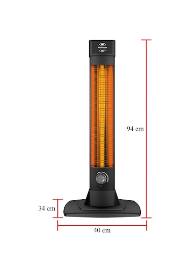 Mirkraft 3452 - 2500 Watt Karbon İnfrared Dikey Elektrikli Isıtıcı Soba- 4 Isı Ayarı
