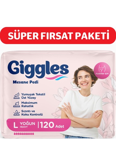 Giggles Kadın Mesane Pedi Large Yoğun 120 Adet
