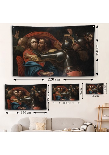 Caravaggio -isanın İnişi Duvar Örtüsü - The Taking Of Christ-7146