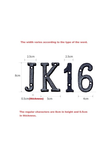 Pazly Zakka Yaratıcı Bakkal Döküm Demir Metal Dijital Harf Ev Numarası Alfabe Sembolü D33-büyük Dijital-4